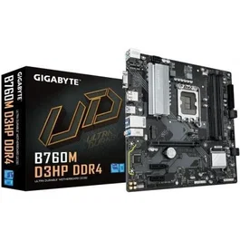 Gigabyte B760M D3HP DDR4 Placa Base Micro ATX - Intel B760, Socket LGA1700, Compatible con Intel Core 14ª/13ª/12ª Gen, 4x DDR4, PCIe 4.0, 2x M.2, LAN GbE, DisplayPort, HDMI